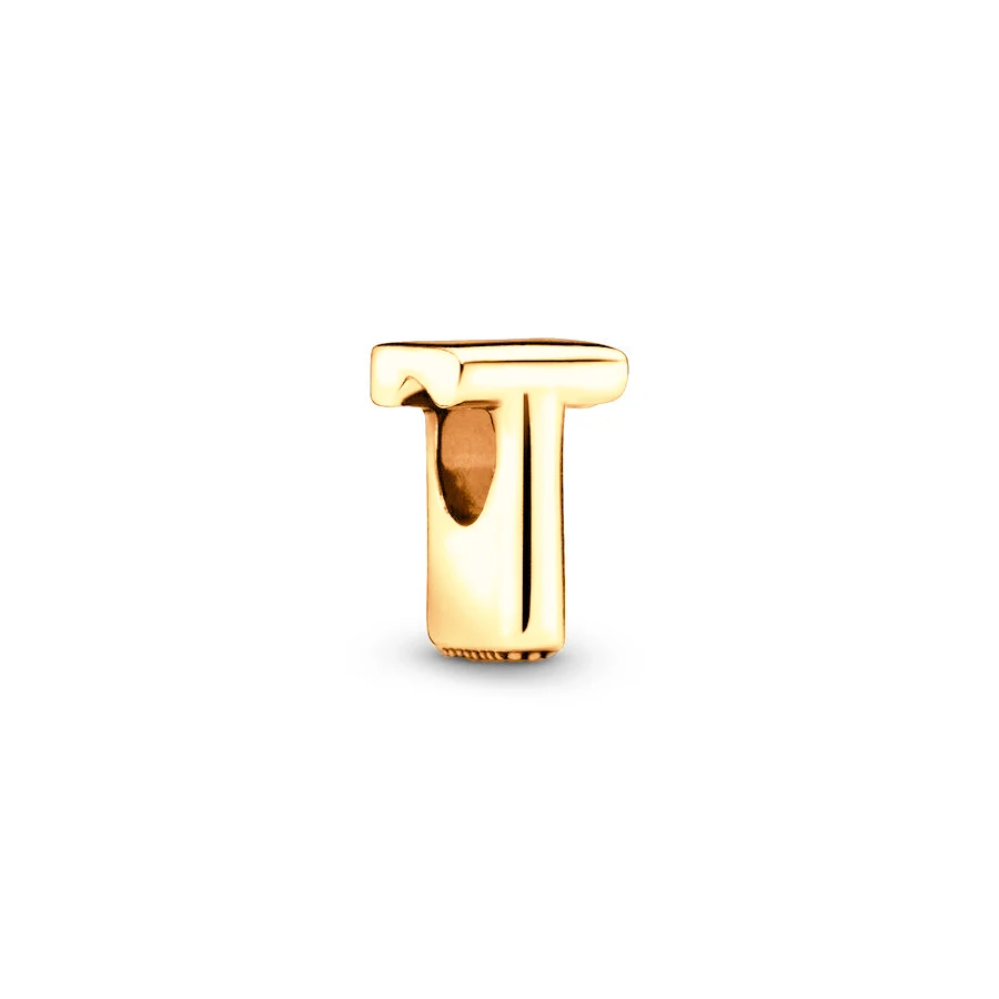 Hot Sale A-Z 26 Gold Lucky Letters Combination Charm Beads Fit Original European 925 Sterling Silver Bracelet DIY Women Jewelry 5