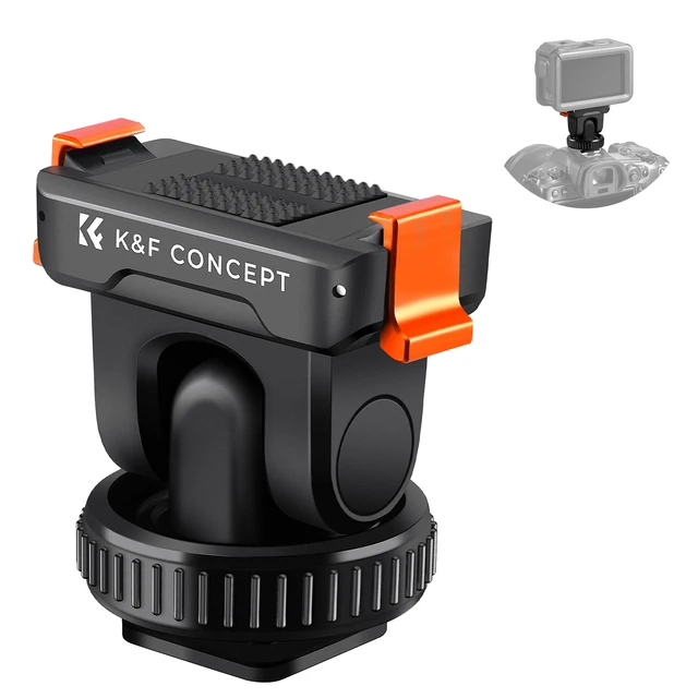 K&F CONCEPT Magnetic Cold Shoe Quick Mount for DJI Osmo Action 3/4/5 Pro Cameras & DSLR with 1/4" Screw Holder Tripod Adapter