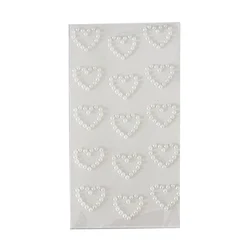 3D Heart & Star Crystal Pearl Stickers - Sparkly DIY Jewel Craft Décor (Heart)