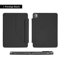 Sleek Magnetic Double - Sided Folio with Auto Wake/Sleep, Slim K - Fold Design - iPad Air 4 5 6 7 (Prestige Black)