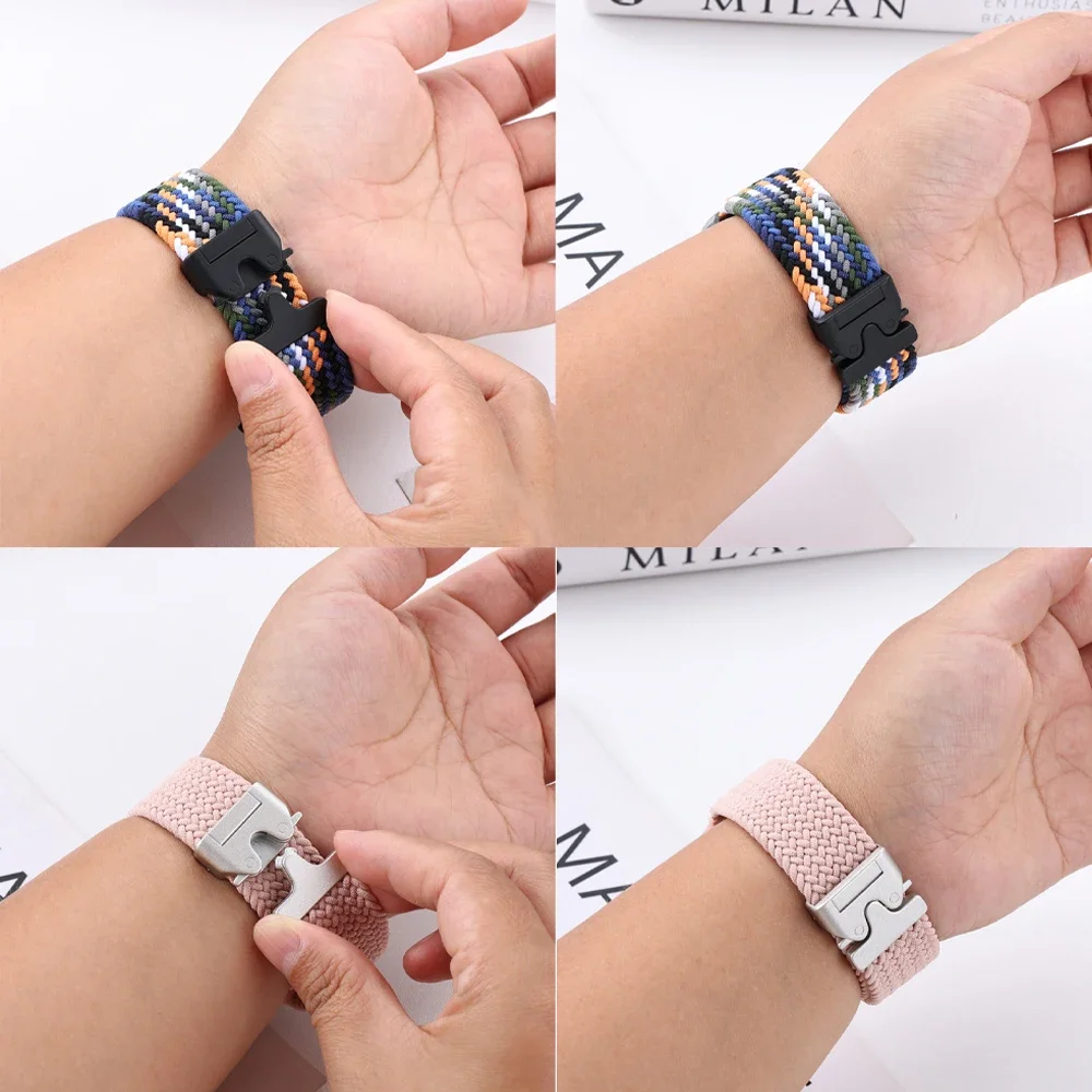 Enhanced Nylon Loop Strap with Parachute Buckle for Smartwatches – Multiple Sizes Available