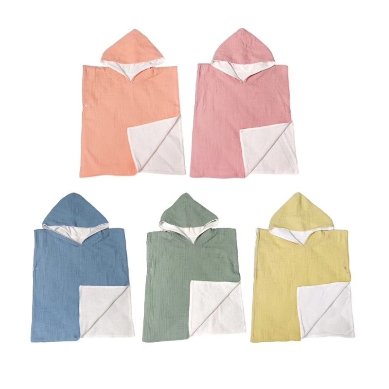 

Kids Hooded Bath Towel Absorbent & Gentle Child Bath Towel with 2 Layers Durable