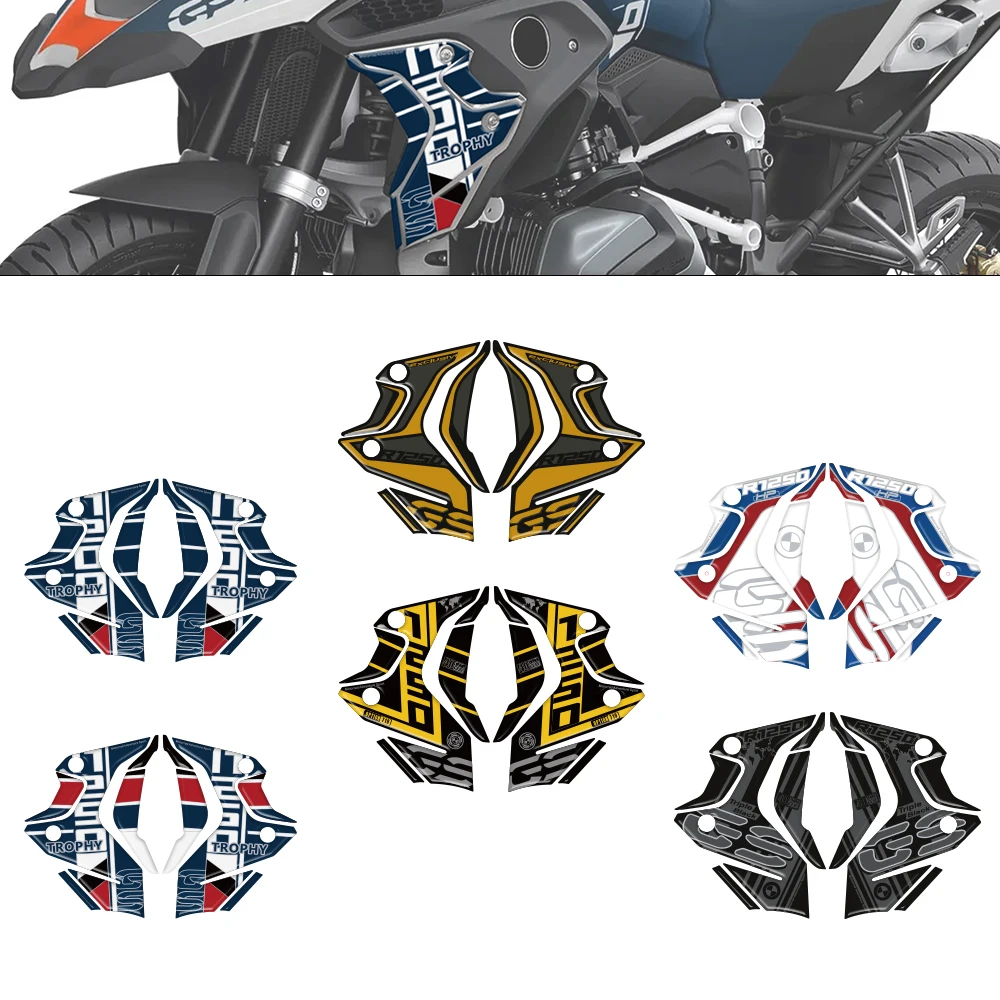 

For BMW R1250GS Trophy Triple Black 2019 2020 2021 2022 2023 Motorcycle Radiator Guard 3D Gel Paint Protector Protection