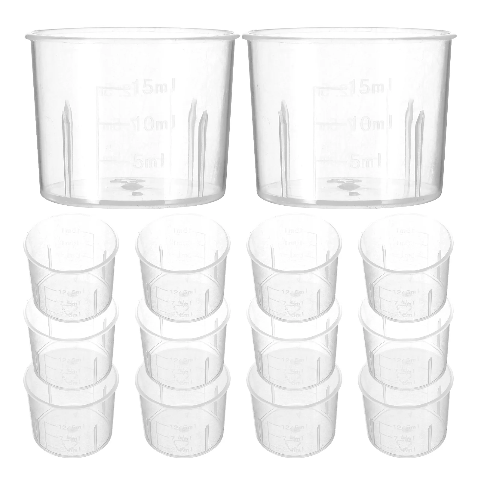 

100 Pcs Plastic Small Measuring Cup Beakers Graduated with Scale Chemistry Tools Lab Liquid Laboratory