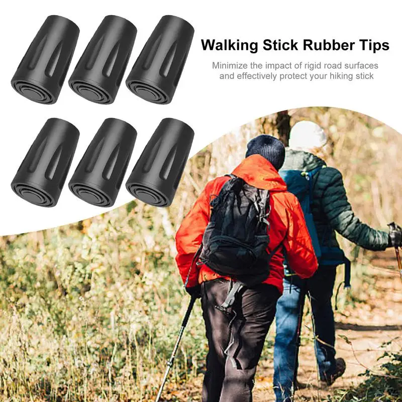 18 Punte In Gomma Per Bastoncini Da Trekking E Nordic Walking – 3 Forme, Diametro 11 Mm, Antiscivolo E Ammortizzanti
