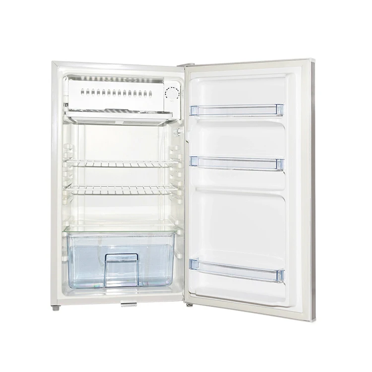 Stainless Mini Steel Single Door Fridge 220V 90L Home Refrigerator