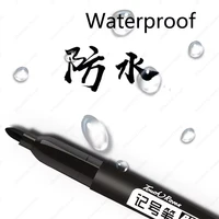1-100Pcs Waterproof Oil-based Marker Pen Quick Dry Black Blue Red Ink Permanent for Metal Glass Stationery Art School Supply 2