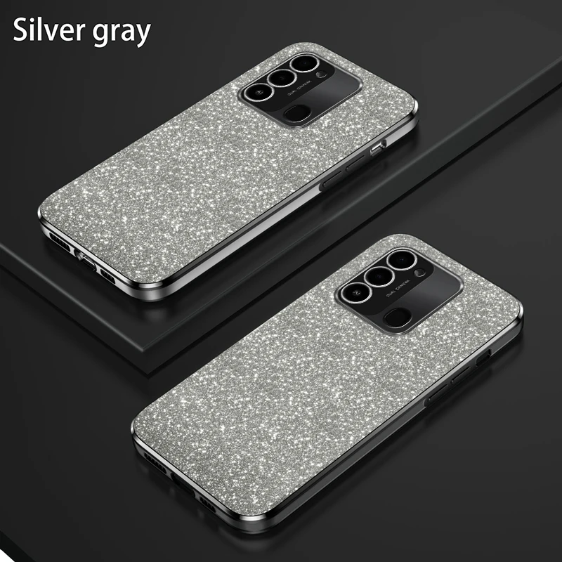 Luxury Gradient Glitter Plating Silicone Phone Case