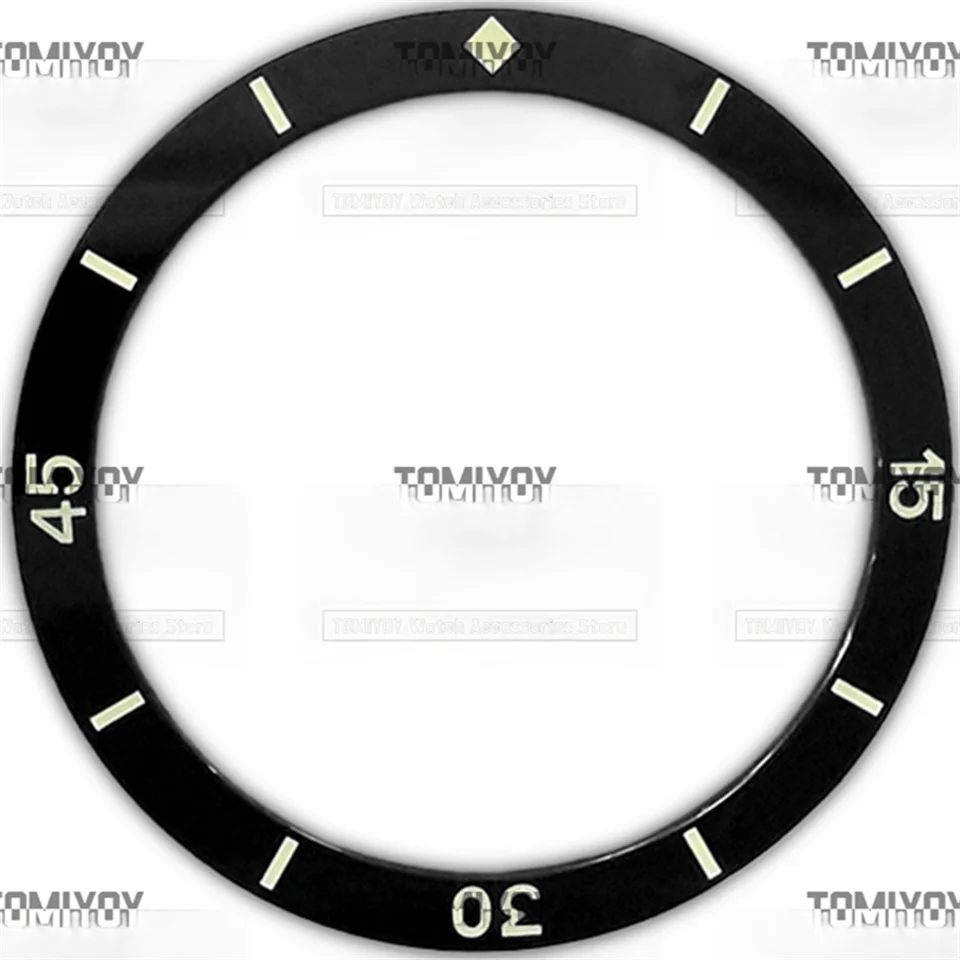 38MM×31.7MM Black Blue Gray Green Ceramic Green Luminous flat Bezel Insert Fit for SEIKO Men's Mechanical Watch