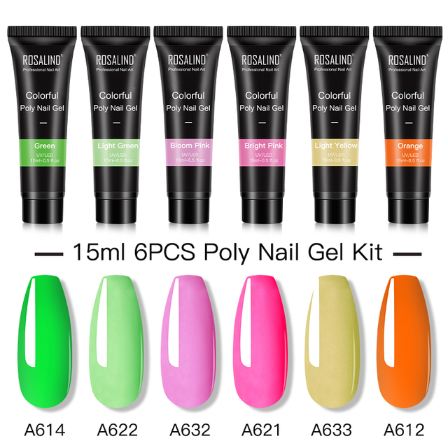 Poly Nail Gel Set For Nails Extension 15ml Gel Polish Semi Permanent Vernish Base Top Coat Gel Varnish Gel Nail Polish