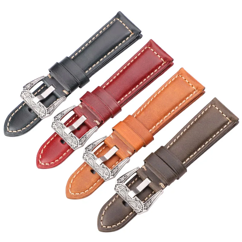 Elegant Multicolor Genuine Leather Watch Band Bracelet