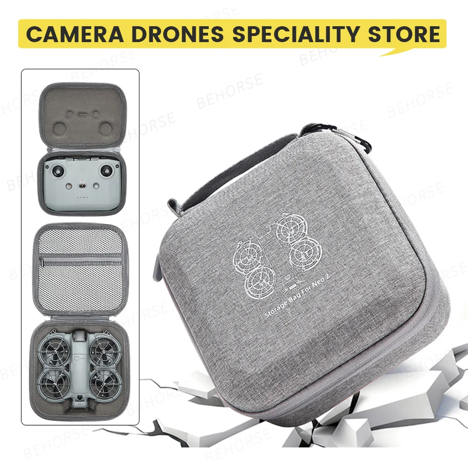 Drone Hoes Lokyoyo Étui De Protection De Voyage Pour Drone DJI Neo - Mini Boîte De Rangement Compacte Pour DJI Neo - Anti-collision Et Résistant Aux Rayures - Accessoires Portables, Gris, Modèle