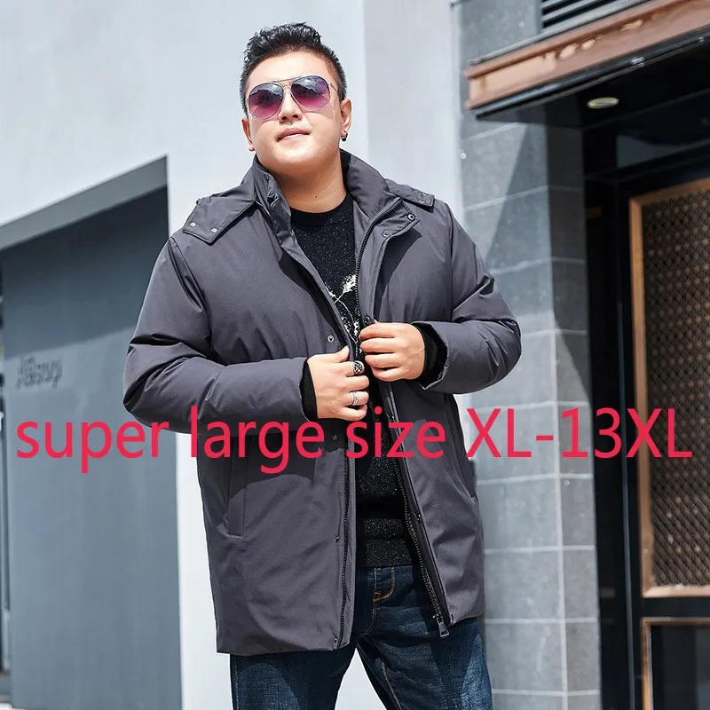 

New Fashion High Quality Men Detachable Inherent Extra Large Down Jacket Thick Casual Winter Plus Size XXL-10XL 11XL 12XL 13XL