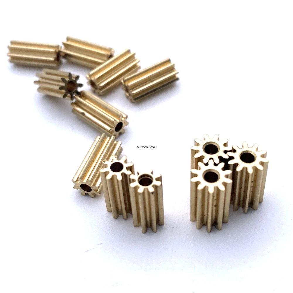 8/10 Teeth Small Copper Gear M0.5 DIY Model 0.5M 8T 10T Hole 2mm Thickness 10mm transmission gear