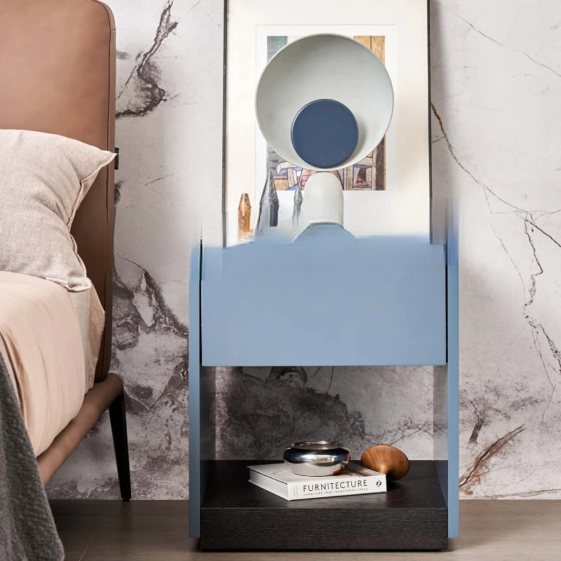 

Bedside table/minimalist/45cm/smoked oak+baking paint/