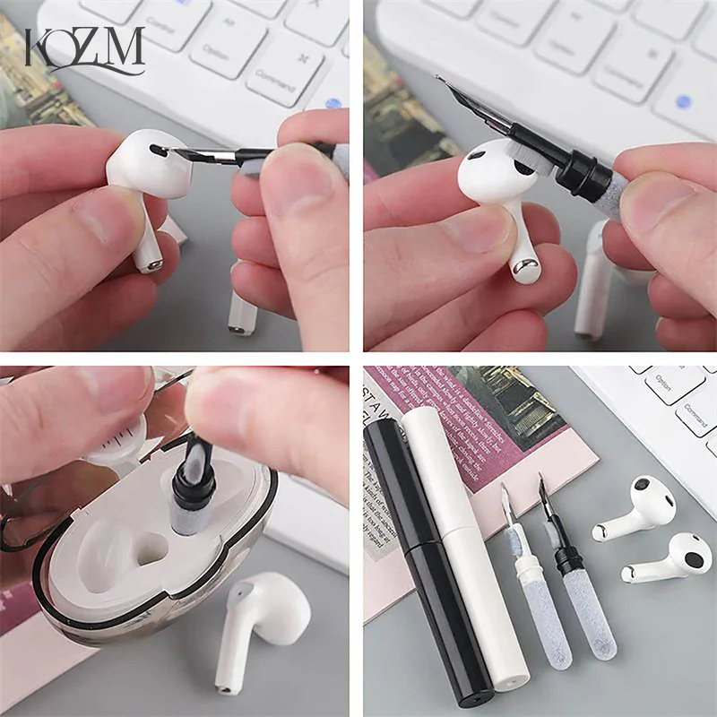 Multifunctional Headphone Cleaning Pens Bluetooth Earphone Cleaning Tools Phone PC Screen Keyboard Integrated Brush Kit cleaning tool earbuds cleaning pen earphone cleaner kit