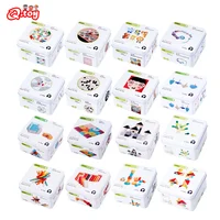 Children Montessori Educational Set Wooden Building Block Domino Puzzle Fishing Early Learning Portable Travel Box Kids Toys 1