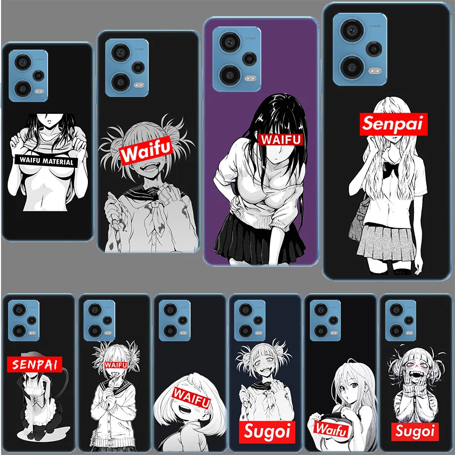Custodia Sugoi Senpai Anime Waifu Per Xiaomi Redmi Note 12 Pro 11 Pro Plus 11S 11T 11E 10 5G 10S 9S 9T 9 8T 8 7 Tpu Clear Phone Cove