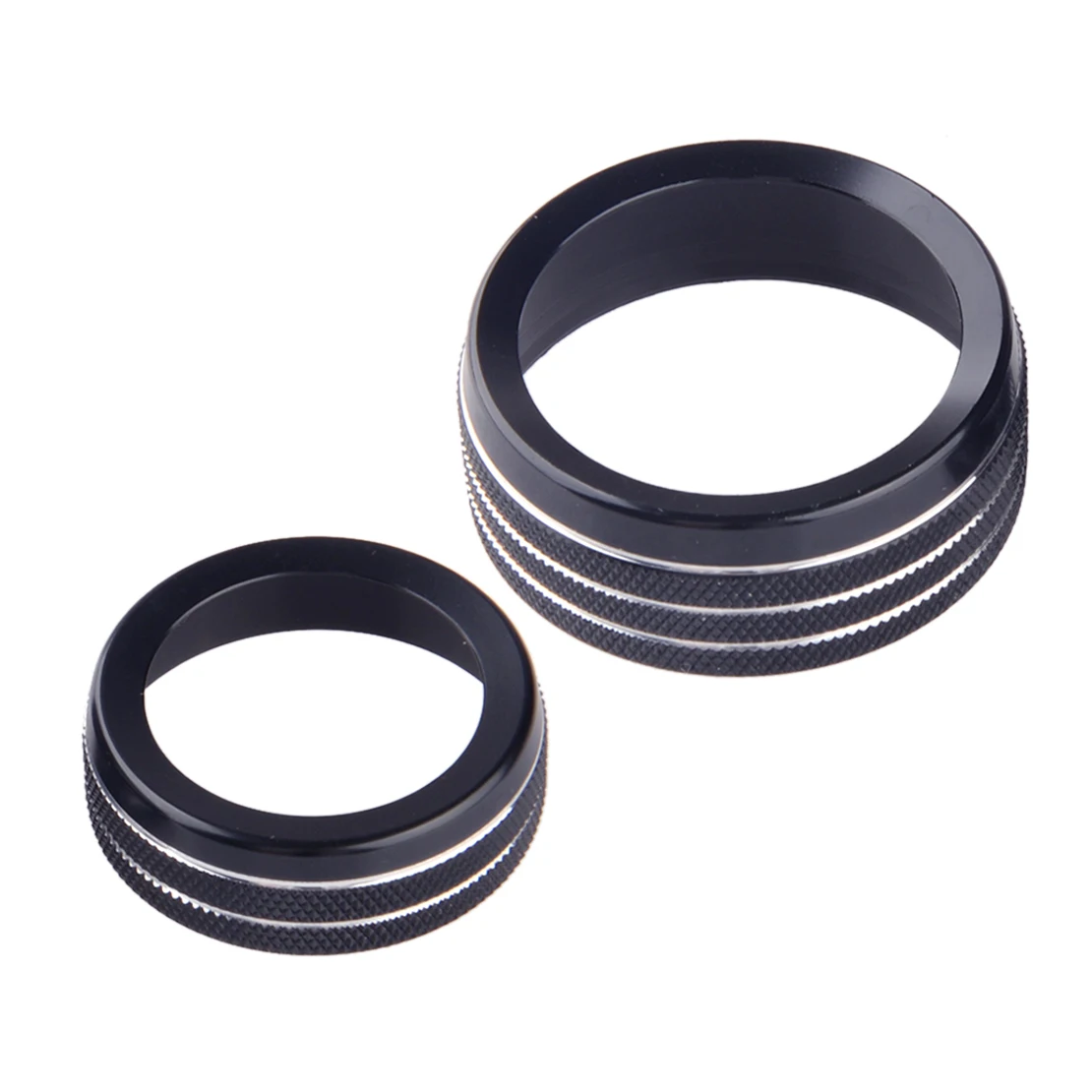 중앙 콘솔 AC 기후 라디오 볼륨 스위치 단추 턴 노브 링 커버, 지프 그랜드 체로키 2014-2021 에 적합, 블랙, 세트당 3 개