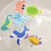 Children Bathroom Stickers Toys Baby Cognitive Soft EVA Animals Sticker Floating Foam Bath Toys for Kids Baby Water Bathtub Toys 1