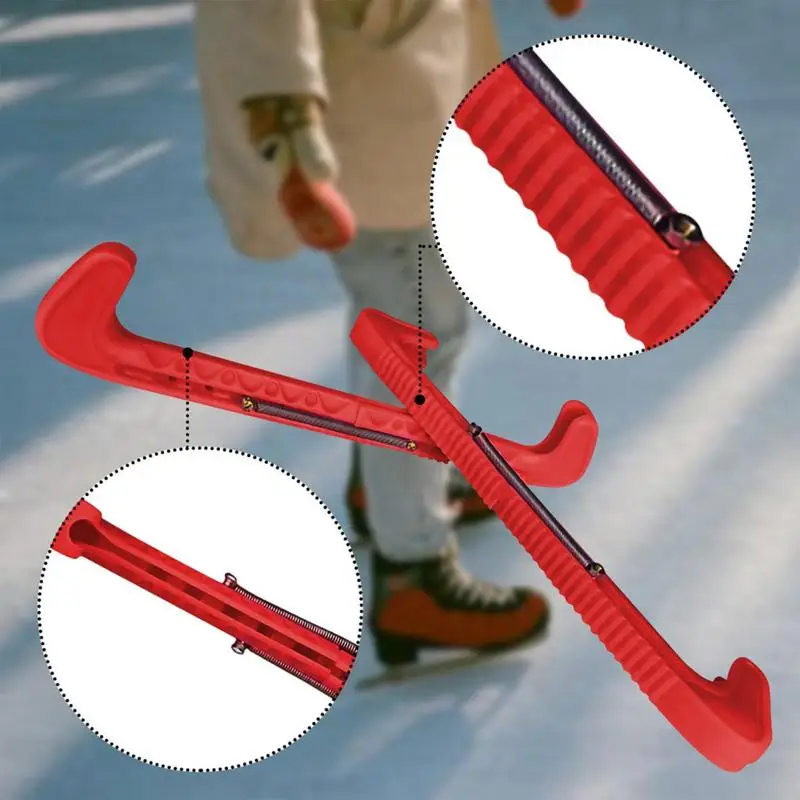 Adjustable Skate Guards Ice Skating Hockey Skate Covers Adjustable Guard Anti-Freeze Protector SElastic Ice