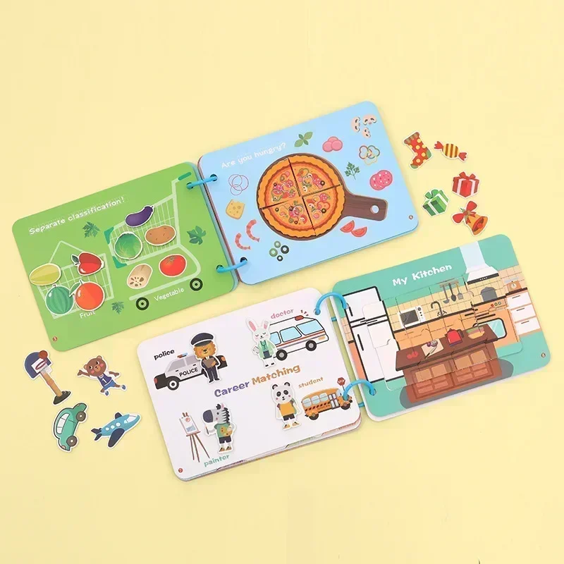 Quiet Busy Book Baby Montessori Material Toys Sticker Busy Board Matching Games Early Educational Learning Toys For Toddler 2