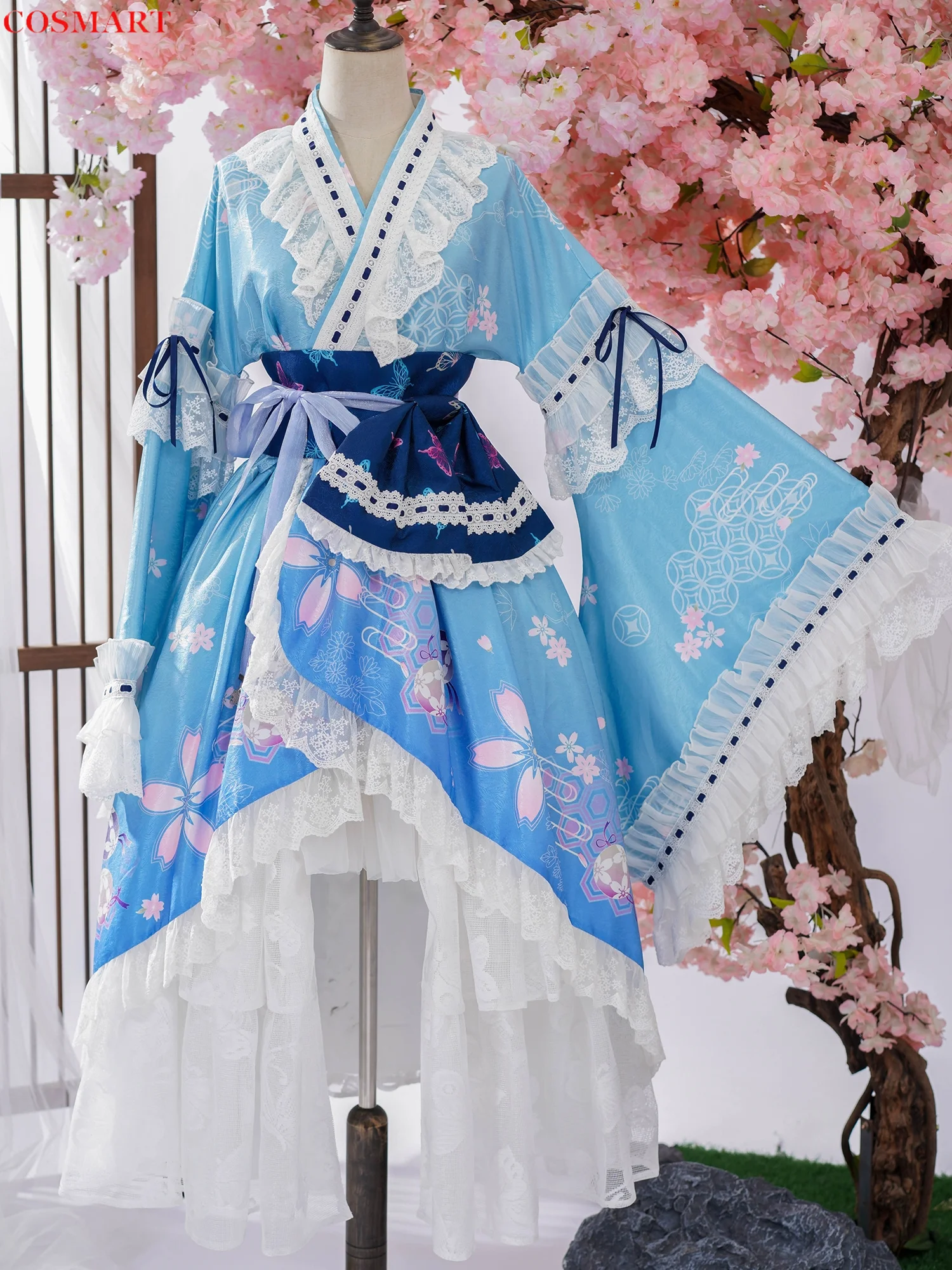 

Косплей-костюм COSMART Touhou Project Saigyoji Yuyuko, косплей-костюм, косплей-игры, аниме, униформа Hallowen, одежда для ролевых игр