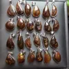 Unit One Piece 925 Silver Buckle With Creative Natural Mexico Fire Agate Crystal Healing Random Shape Pendant Fashion For Gift 4