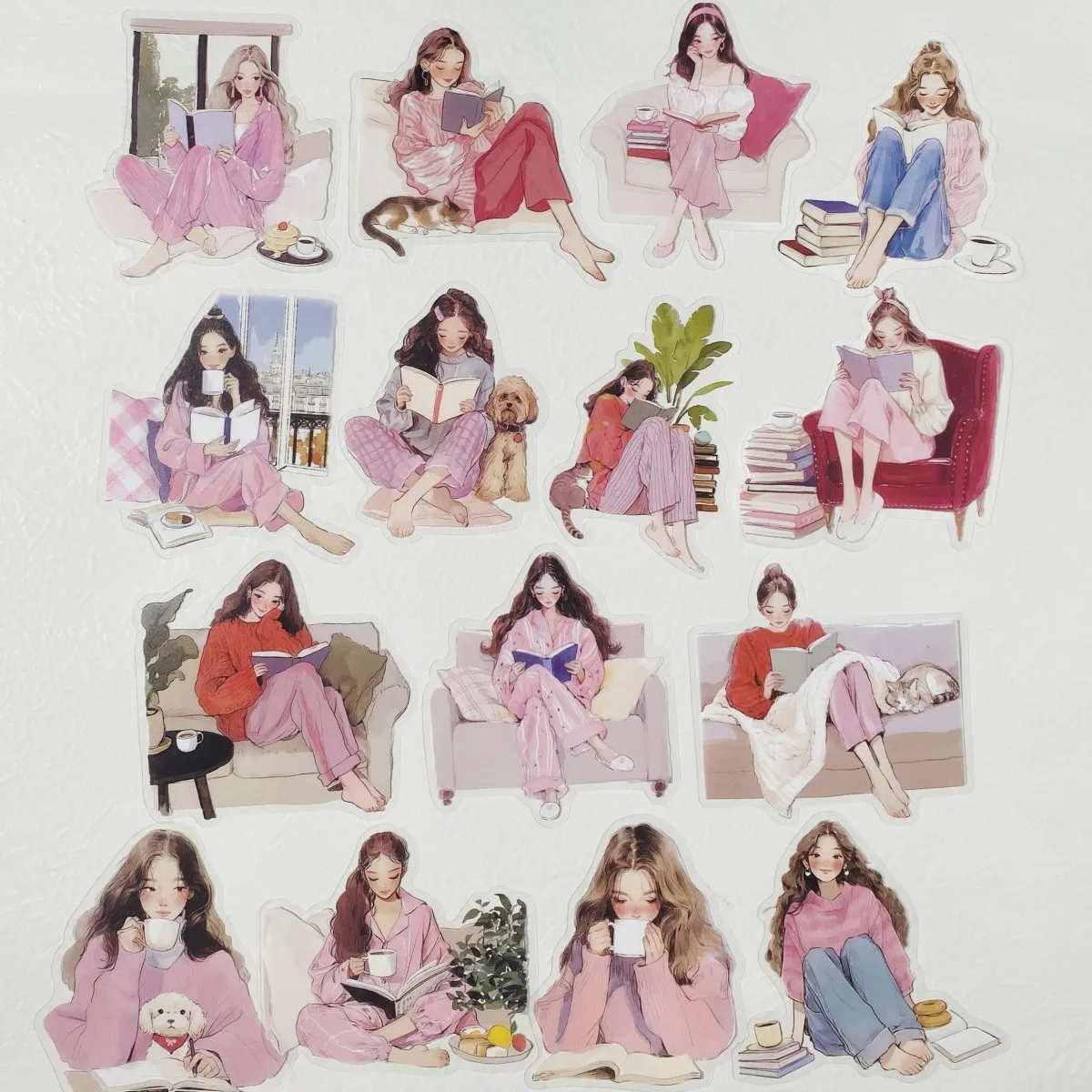 30개 빈티지 PET 스크랩북 스티커, 스크랩북킹, 정크 저널, 공예 장식, 노트북 장식 스티커