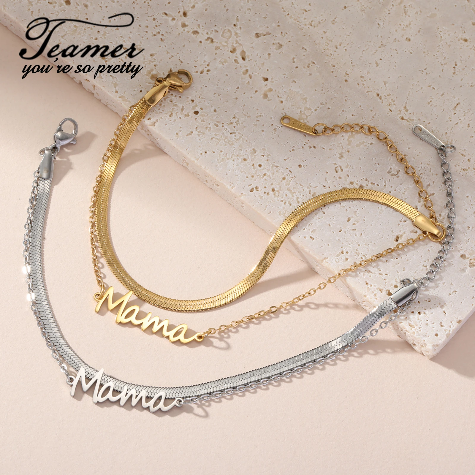 TEAMER Collana Uomo Donna Con Due Gatti Che Si Abbracciano, Ciondolo In Acciaio Inox Con Zirconi, Catena Regolabile 45+5 Cm, Gioiello Per Amanti Dei Gatti - 4