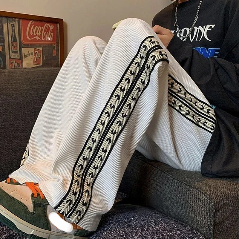

American High Street Casual Jogger Pants Men's Women's Sweatpants Clothes Straight Wide leg Baggy Pants Trousers Streetwear