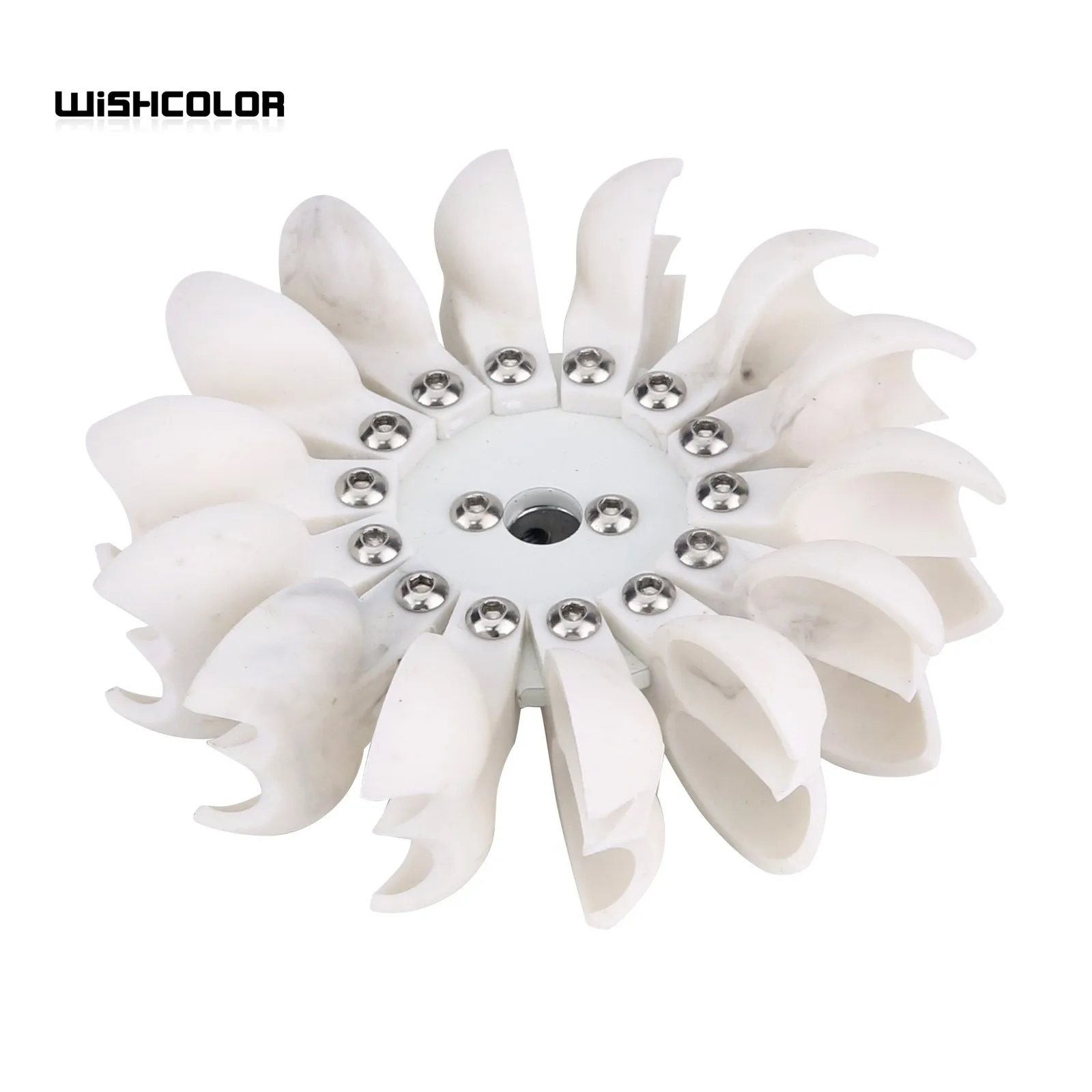Wishcolor Pelton Wheel Turbine Pelton Water Wheel 96mm/3.8" in External Diameter Used to DIY Hydro Generators 6