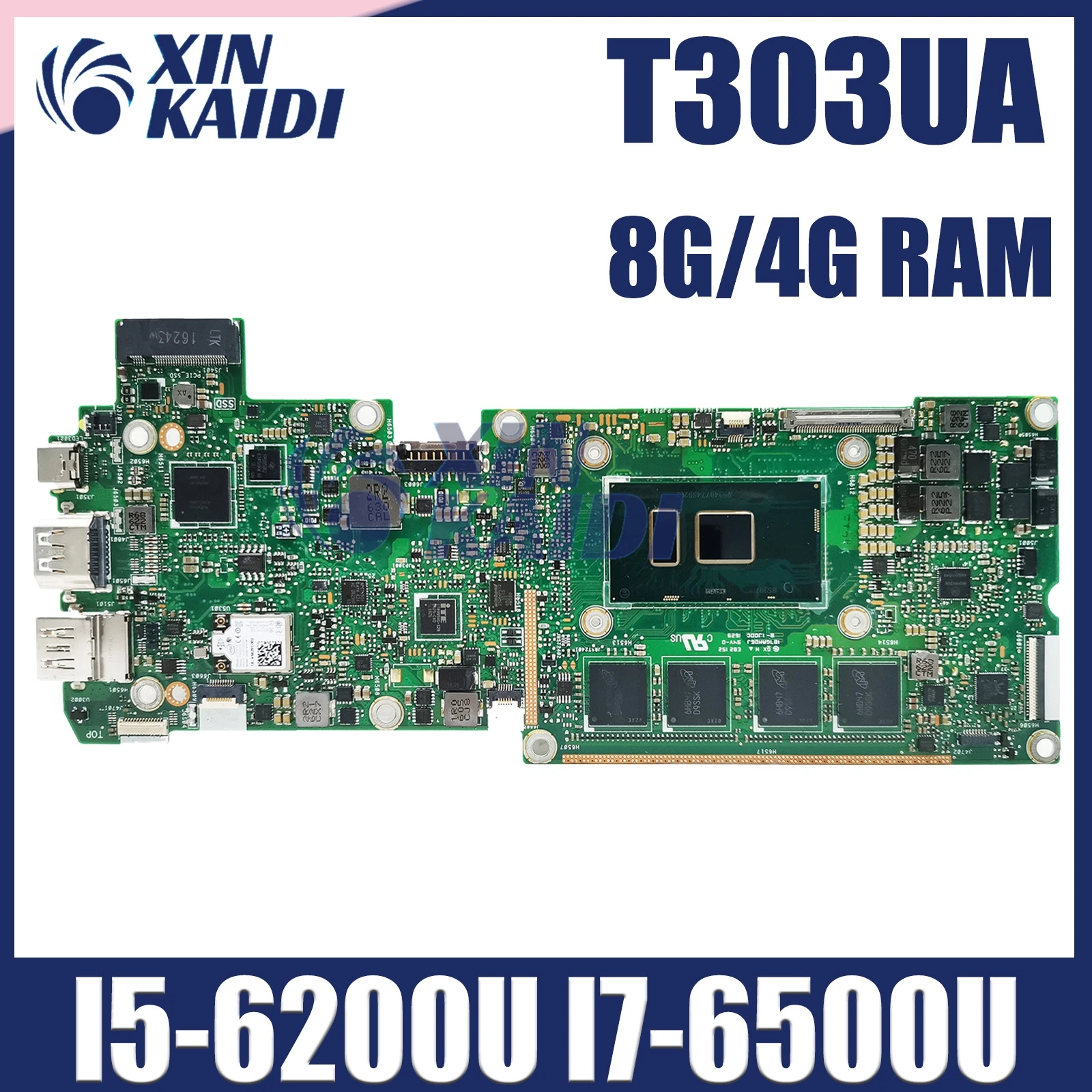 Материнская плата T303UA для ASUS Transformer 3 Pro, T303, T303U со стандартными деталями 4G/8GB-RAM 100%, полностью протестирована