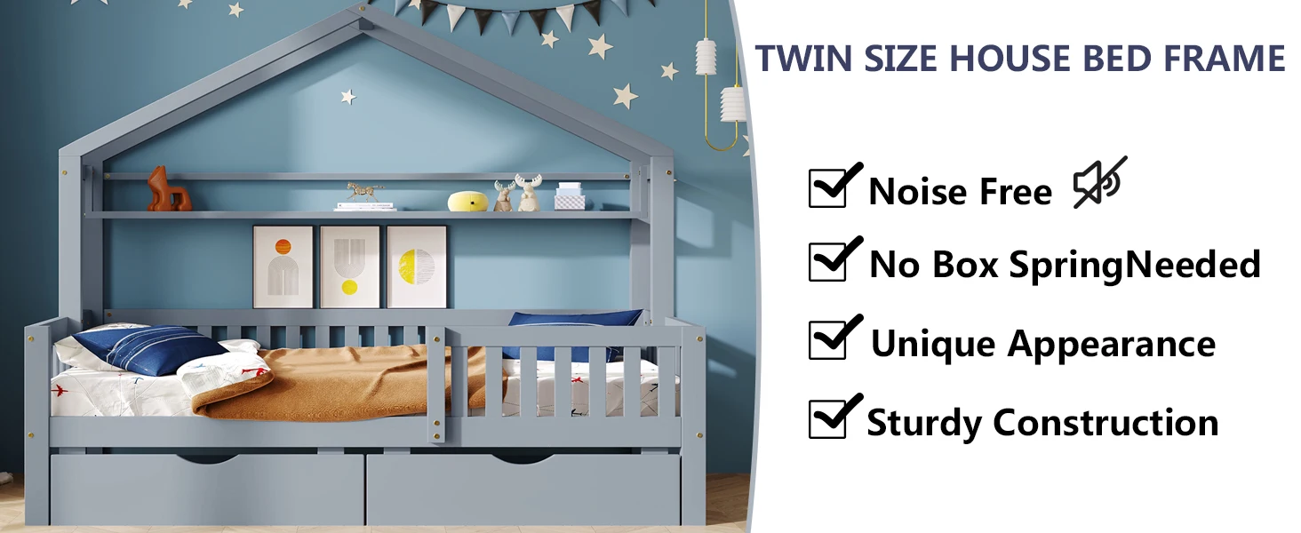 twin size house bed