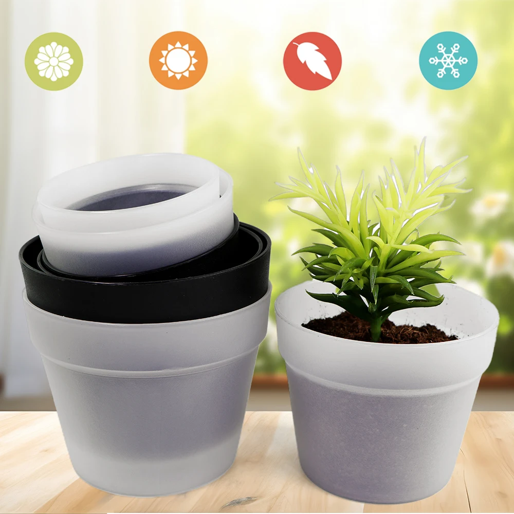 3 Stuks Hydroponische Bloempot Zaailing Potten Voor Indoor Tuin Tafelblad Bonsai Herbruikbare Plastic Planter Container Zaad Starterlade