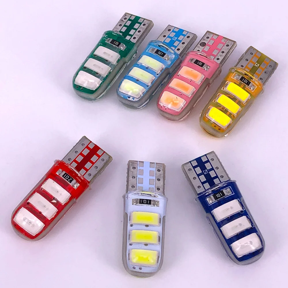 DC 12V T10 �Ǹ��� ���̽� 6 SMD 5630 LED �ڵ��� �� ����Ʈ, W5W 194 6LED 5730 LED ���� ���� ���� ����, ȭ��Ʈ ���� ���� ��ũ, 50 ��