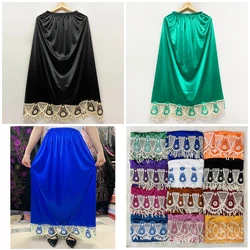 Wholesale Summer Women Plain Stretch Elasticated Ladies Mid Length Long Skirt Solid Minimalist Loose Casual Home Street Skirts