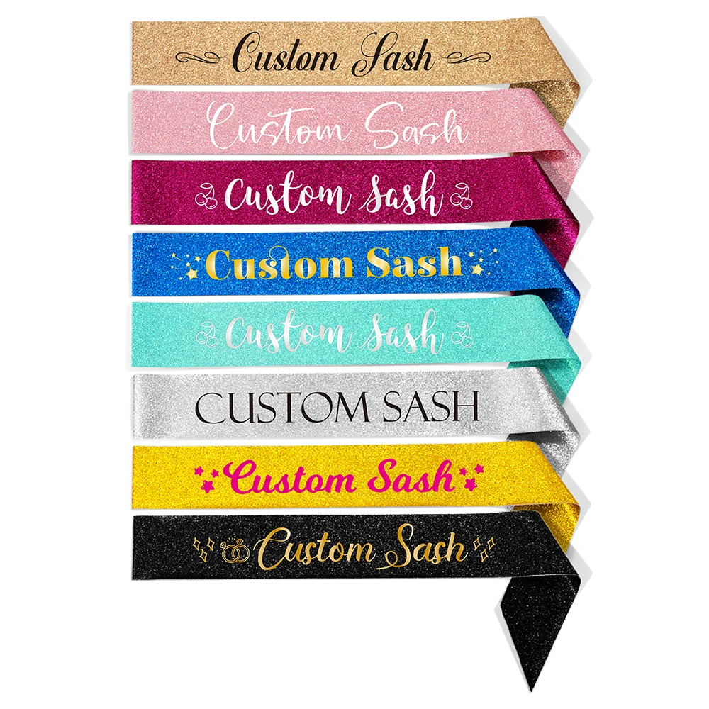 

Custom Sash Personalized Satin Sash Customize name age memorial and all the text you need