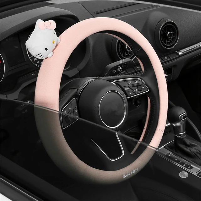 Sanrios Cinnamoroll Mymelody kawaii Cartoon 37-38cm Anime Plush Car  Steering Wheel Cover non-slip Steering Wheel Protector