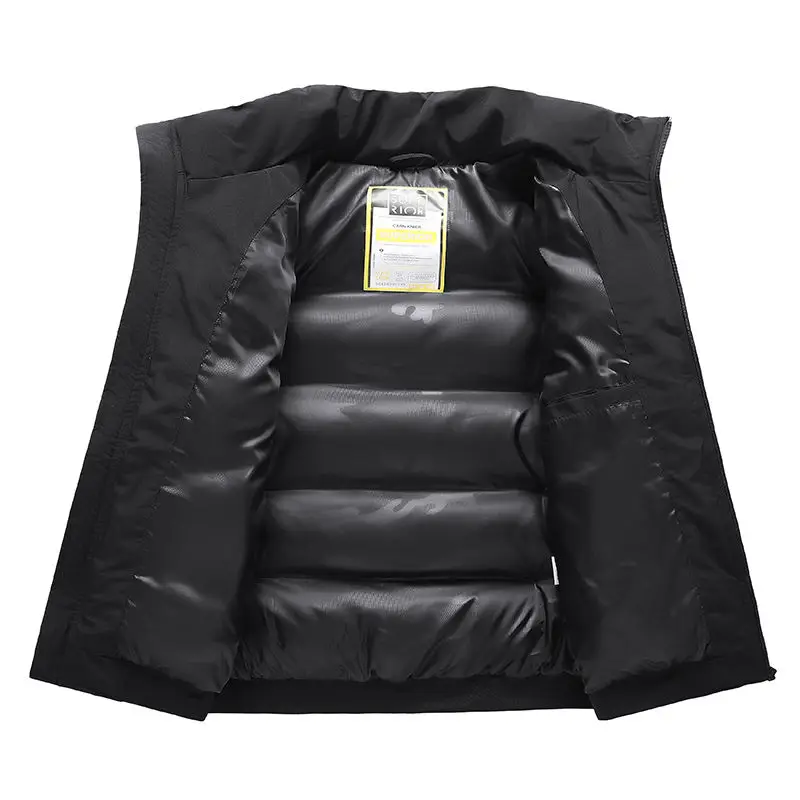 Solid Versatile Men Down Cotton Parkas Autumn Winter New Warm Stand Collar Fashion Basic Casual Male Clothes Long Sleeve Jackets