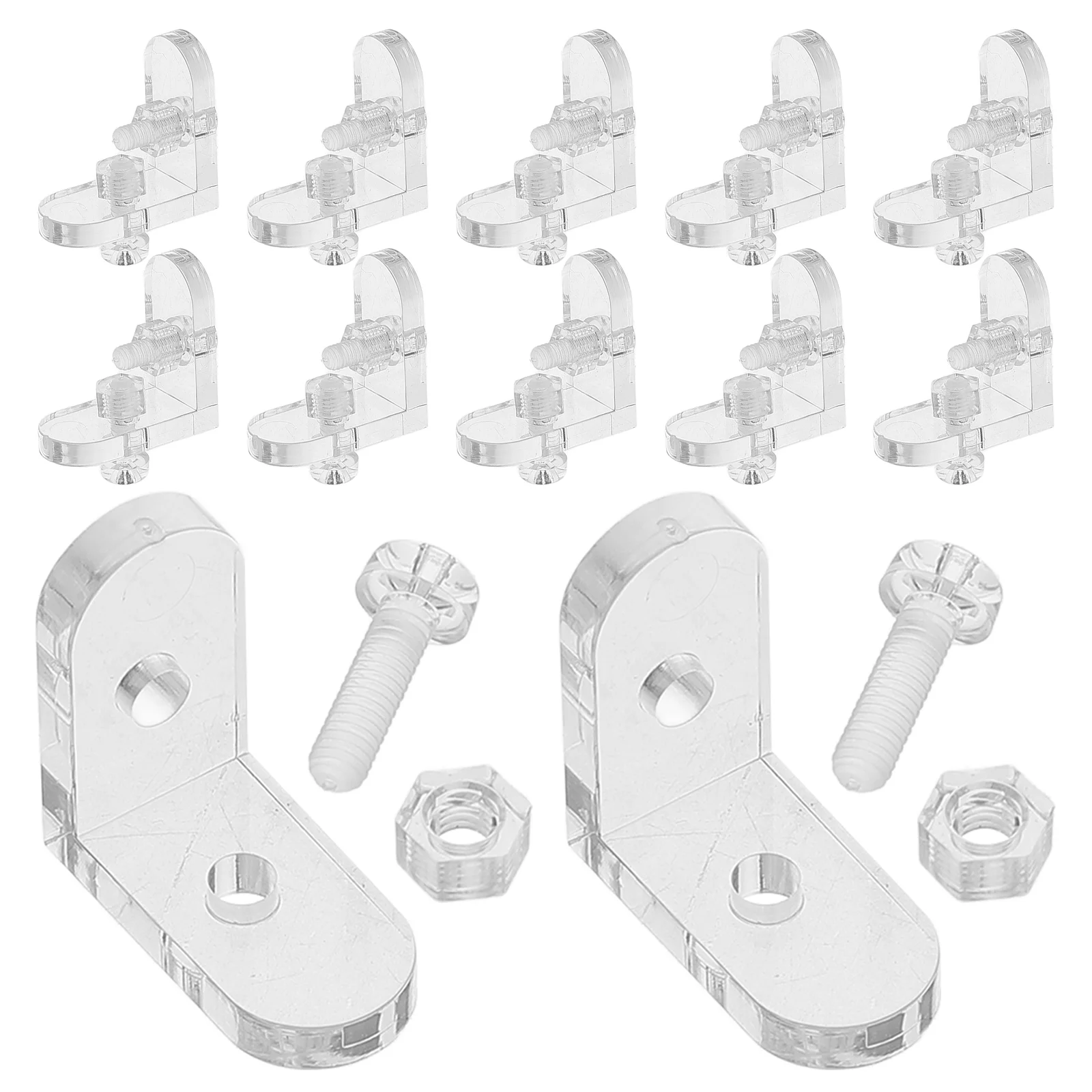 Disassembly Box Fixed Buckle Acrylic Angle Brackets for Shelves 200X200X100CM Corner 20 Pcs