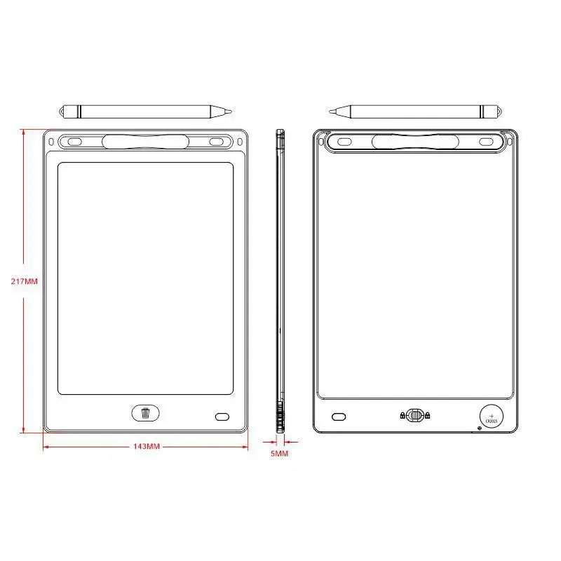 Larger Size 12 Inch LCD Handwriting Board Drawing Notebook for Children Graffiti Painting Small Blackboard Touch Screen Handwrit
