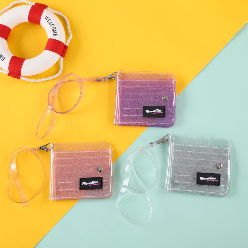 Transparent Women Purse PVC Laser Clear Jelly Bag Mini Money Credit Card Holder Clear Wallet Bags Ladies Purse With Neck String 1 Transparent Women Purse PVC Laser Clear Jelly Bag Mini Money Credit Card Holder Clear Wallet Bags Ladies Purse With Neck String 1