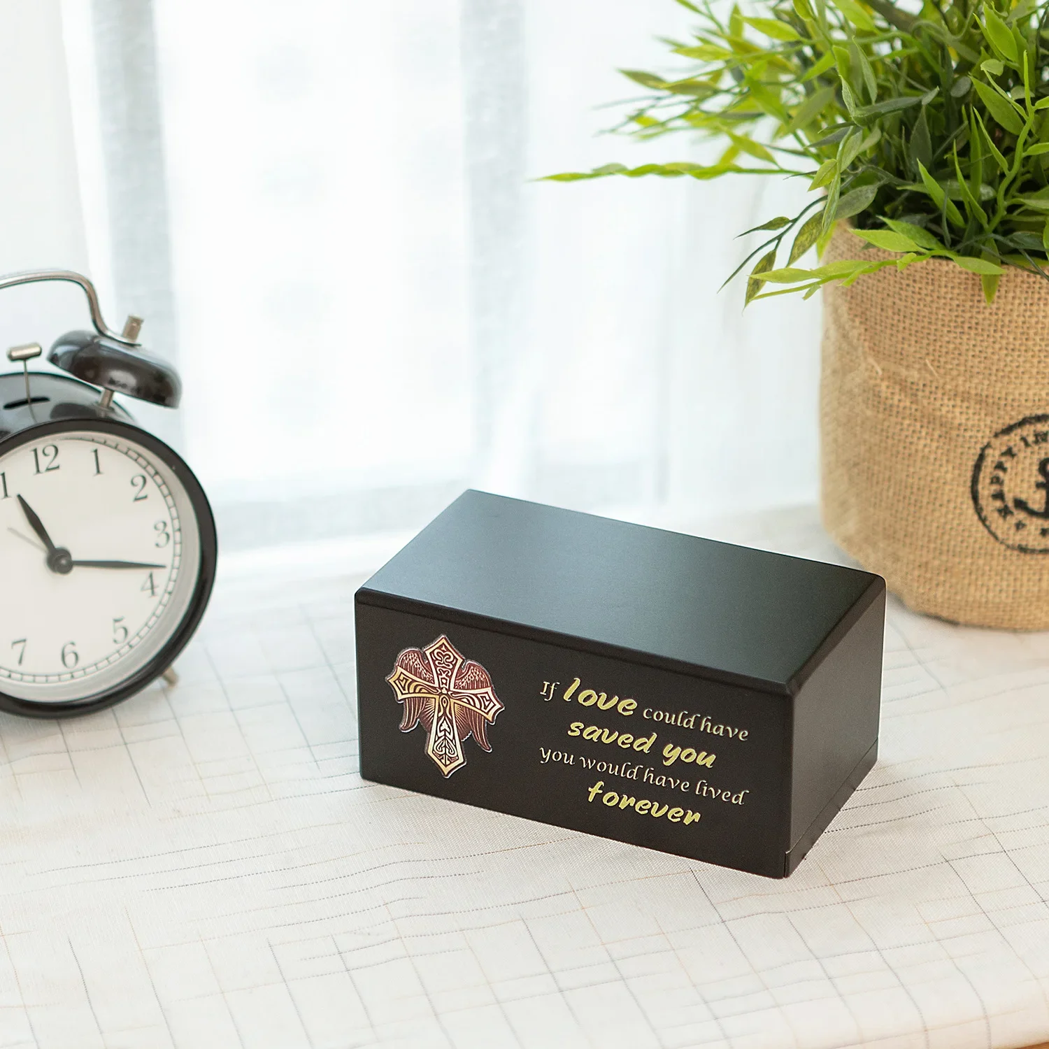 1pcs Pet Cremation Urn with Memorial Word Funeral Ashes Box Rabbit Cat Dog Poultry Memorial Cremation Urns for Human Ashes