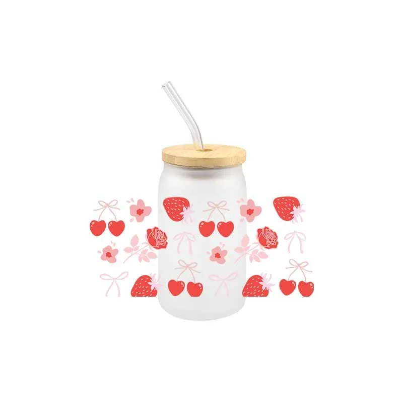 Weihnachten 3D Tiere UV DTF Kaninchen Fuchs Bär Vogel Transfer Aufkleber Wraps Cup 16OZ Aufkleber Wasserdicht – Detail 4