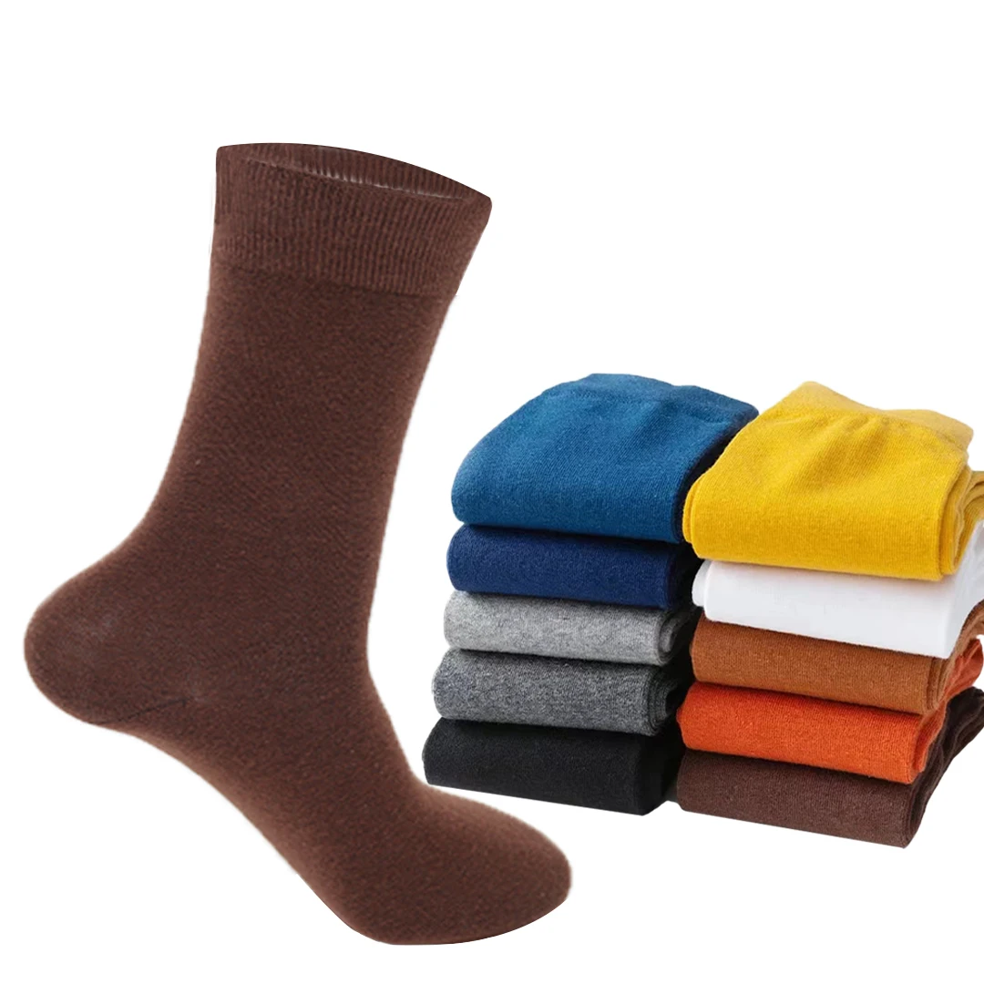 New Autumn Winter Men's Socks Cotton Long Dress Male Gifts Socks Business Casual High Quality Socks  Warm
