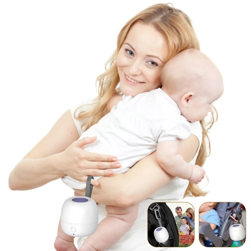 Portable Baby Pacifier Container with Charging Indicator Light, Pacifier Storage Box