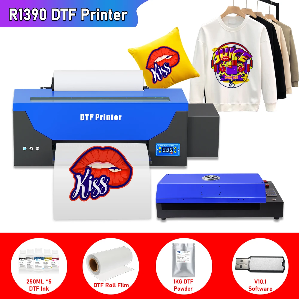 

A3 DTF Printer For Epson R1390 Transfer Printer impresora dtf A3 Directly To Film Printer DTF Oven A3 T shirt printing machine