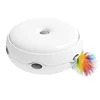 Smart Electric Cat Toy Interactive Turntable Funny Game Toy For Kitten Cat Play Moving Toy With Feather Cat Teaser Accessory