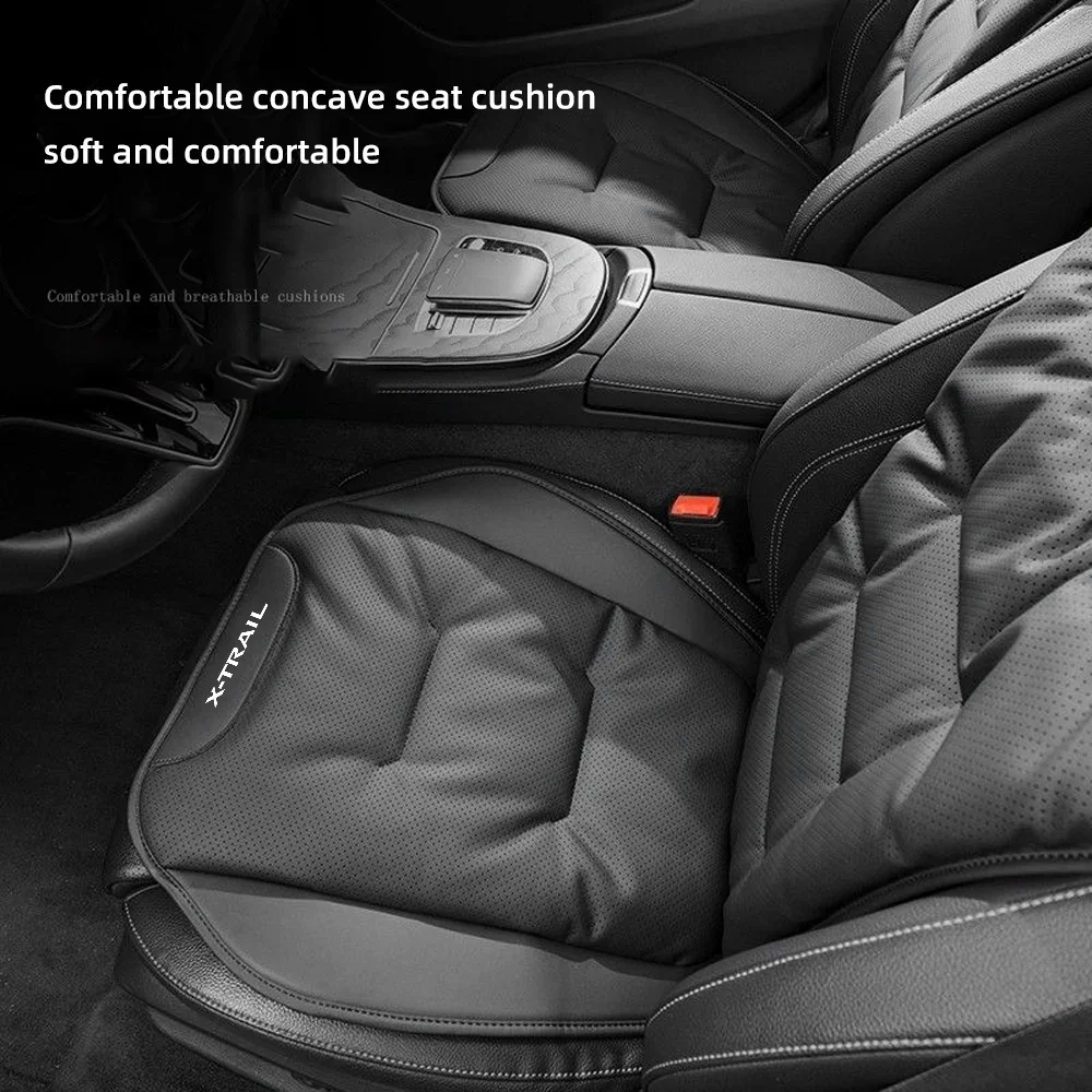 가죽 자동차 시트 커버 사계절용 자동차 앞/뒤 시트 쿠션 닛산 엑스트레일 X-Trail T32 T30 T31 T33 의자 보호 패드
